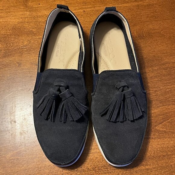NEW The Flexx Jazz Tassel Loafer shoe navy suede 6.5 women - Picture 2 of 10